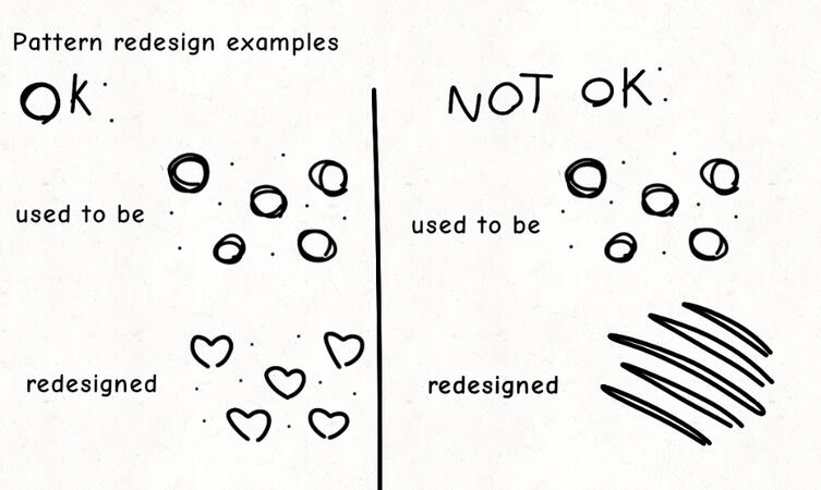 Pattern redesign examples